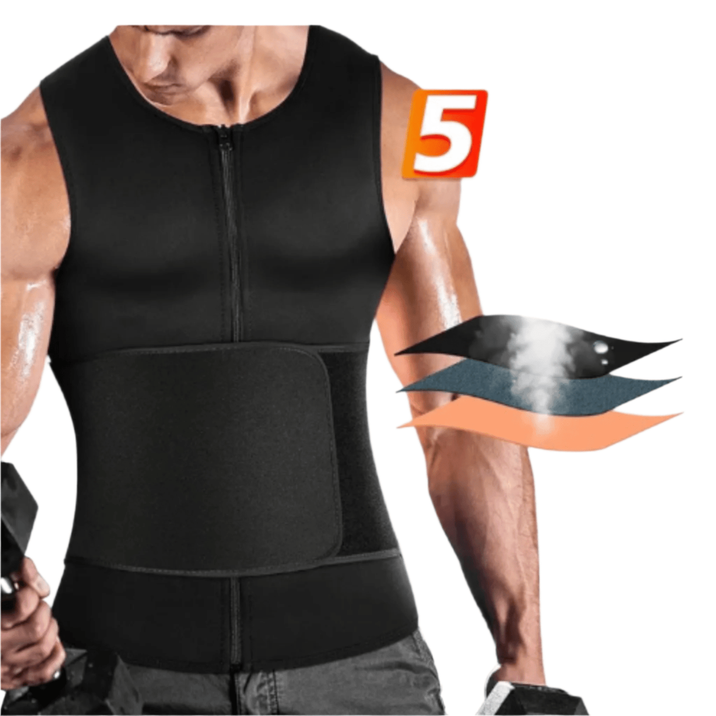 Neoprene Slimming Shirt | Men’s Hot Shaper - Majbori