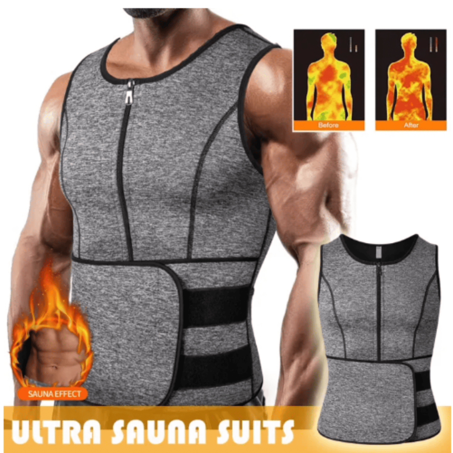 Neoprene Slimming Shirt | Men’s Hot Shaper - Majbori