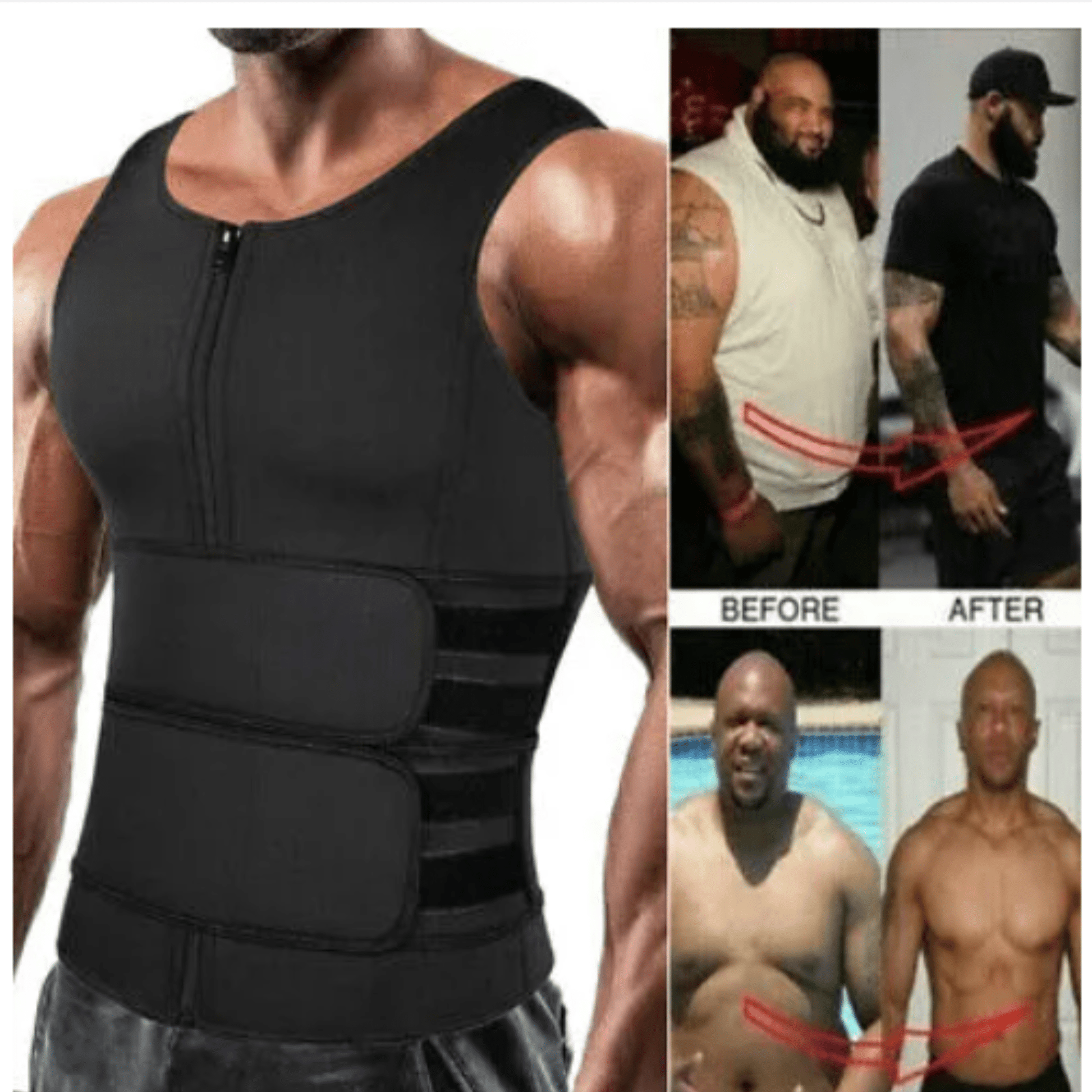 Neoprene Slimming Shirt | Men’s Hot Shaper - Majbori