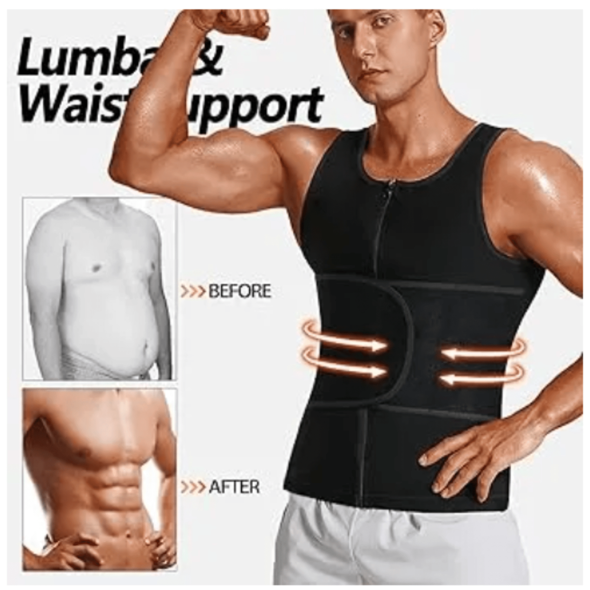 Neoprene Slimming Shirt | Men’s Hot Shaper - Majbori